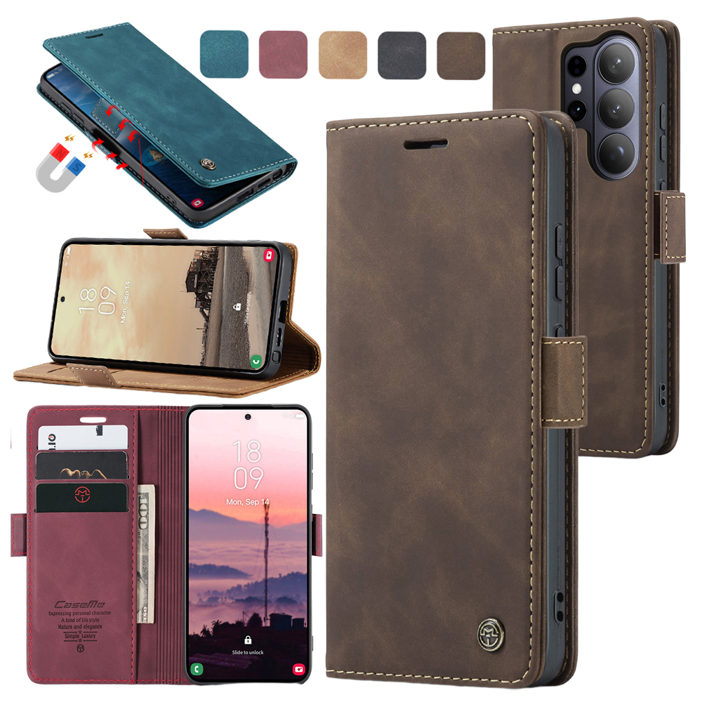 Kickstand Adjustable - Flip Leather Case for Samsung Galaxy