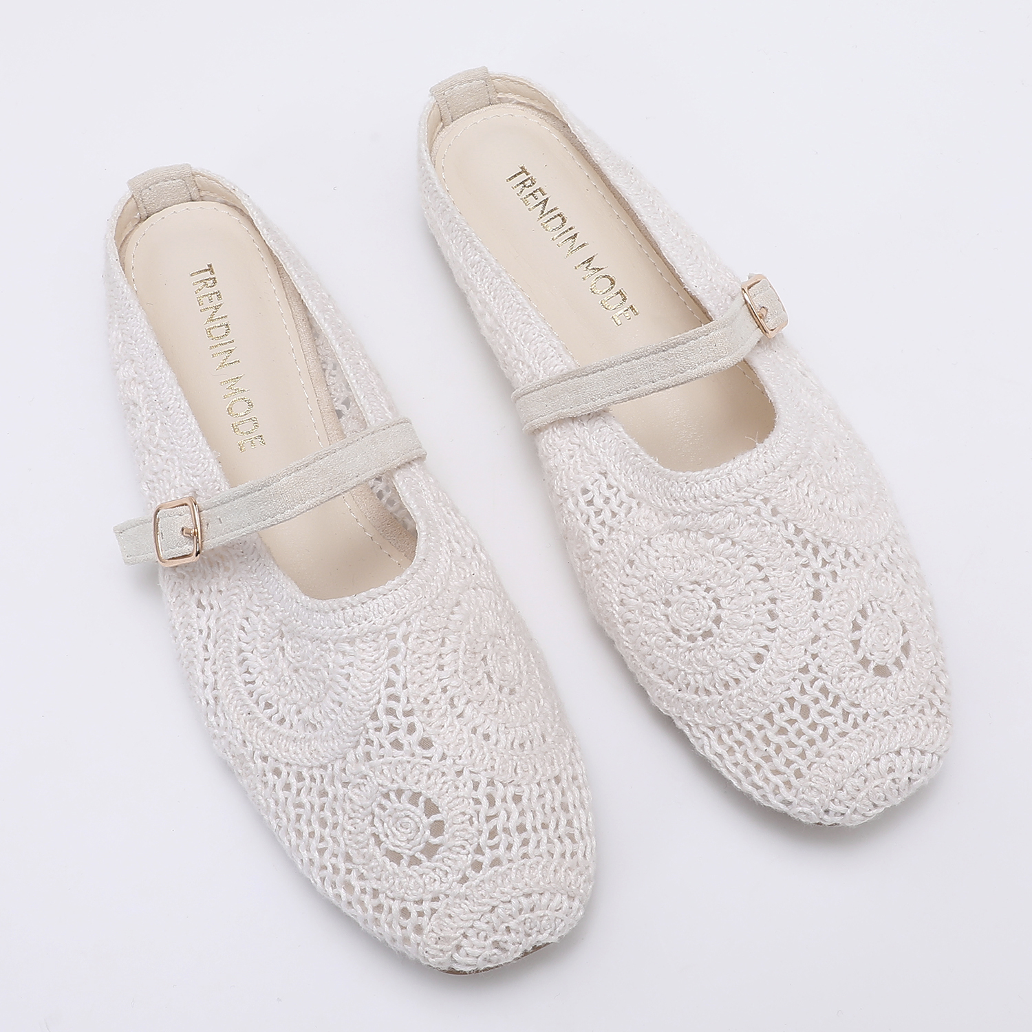Kickstand Adjustable - Trendin Mode Women's knit Mules Square