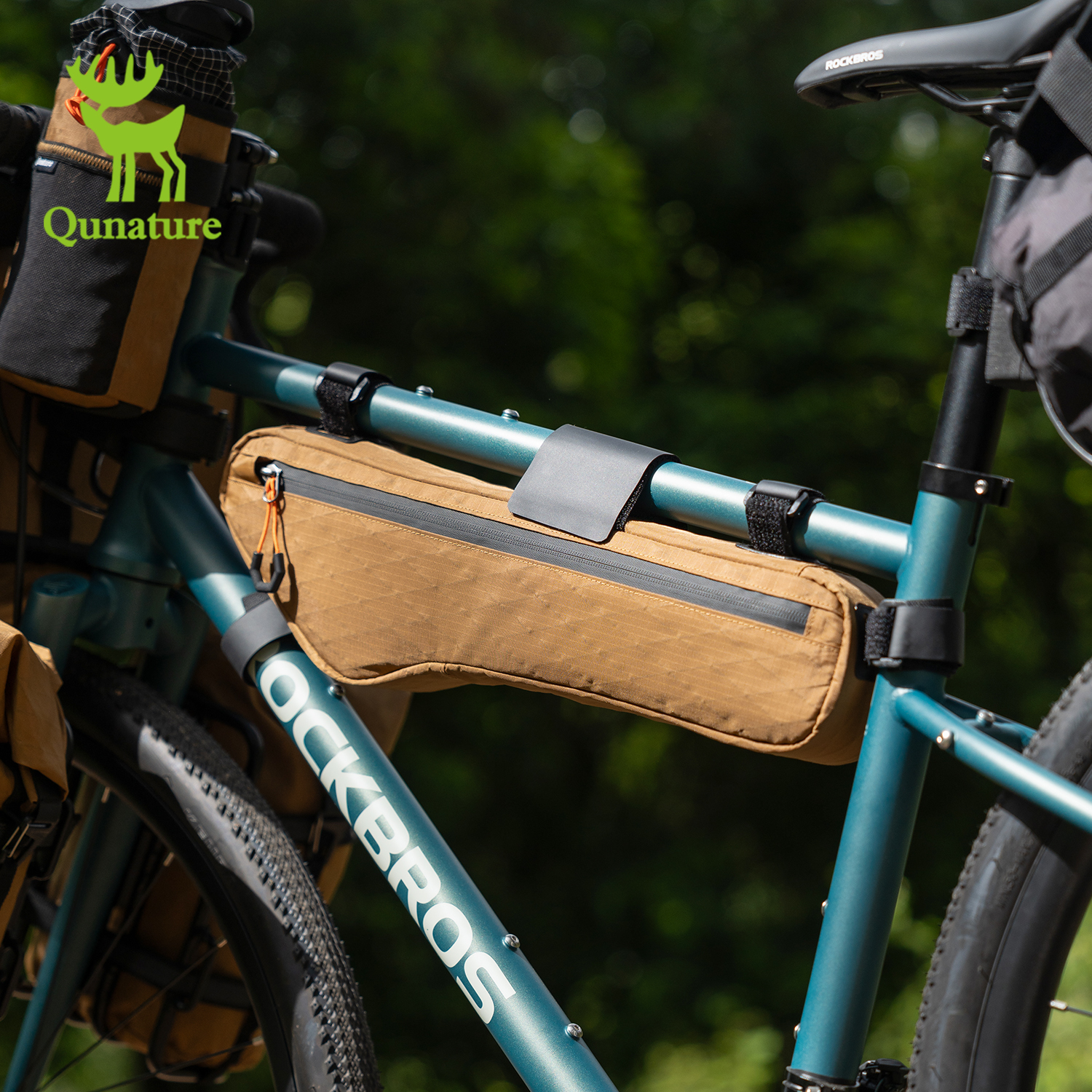Cycling Commuter Backpack Waterproof - Qunature Bikepacking Bag Bike Frame Bag