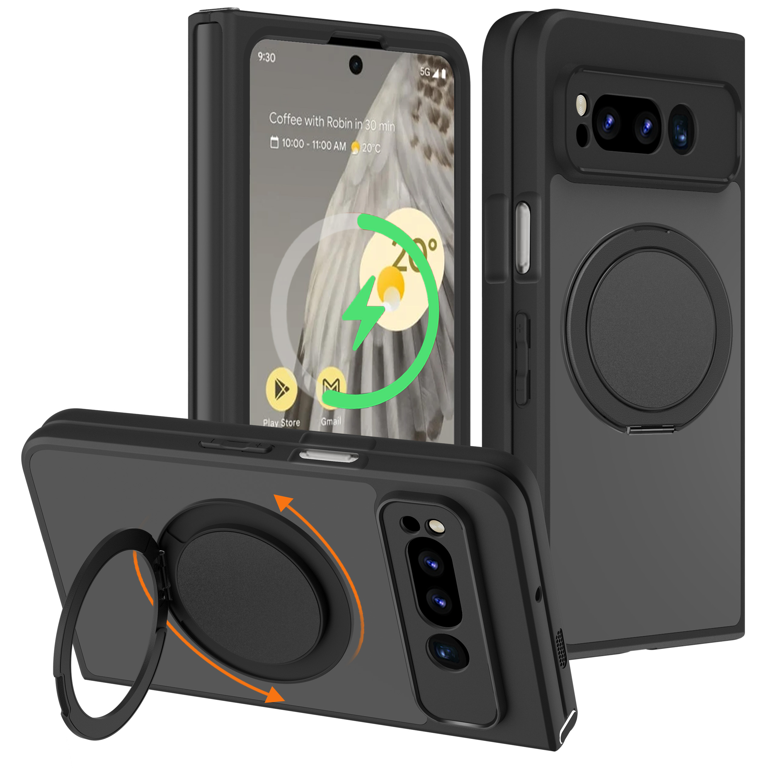 Kickstand Adjustable - For Google Pixel Fold Case Magnetic