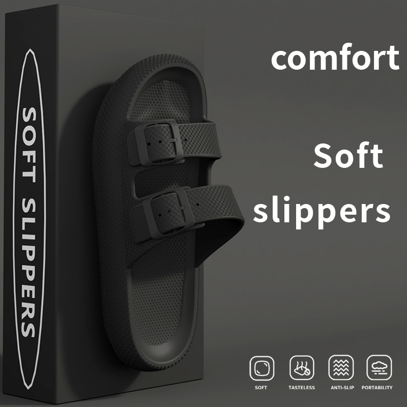 Kickstand Adjustable - Pure Color Adjustable Buckle Slide Sandals