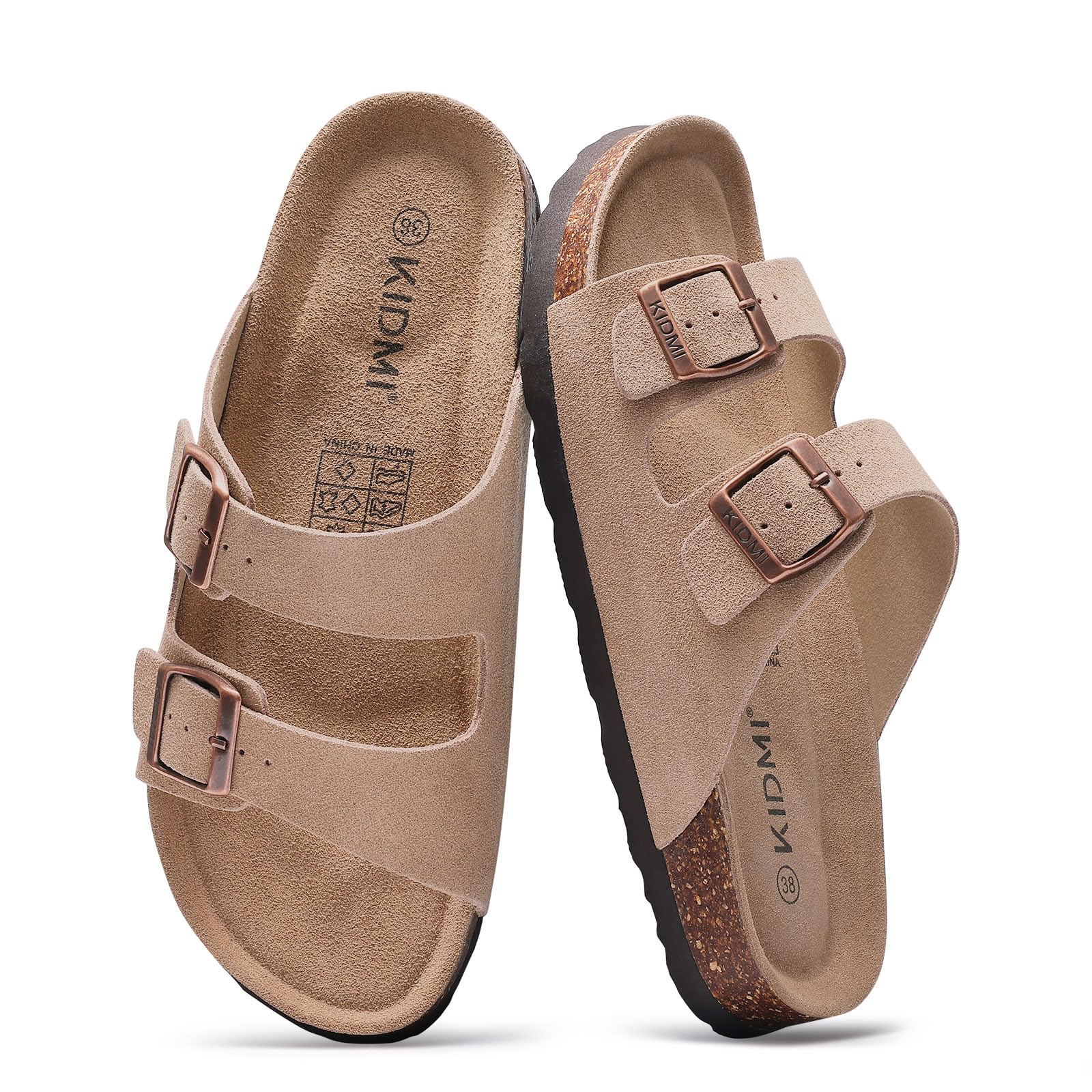 Kickstand Adjustable - Litfun Classic Cork Sandals For Women