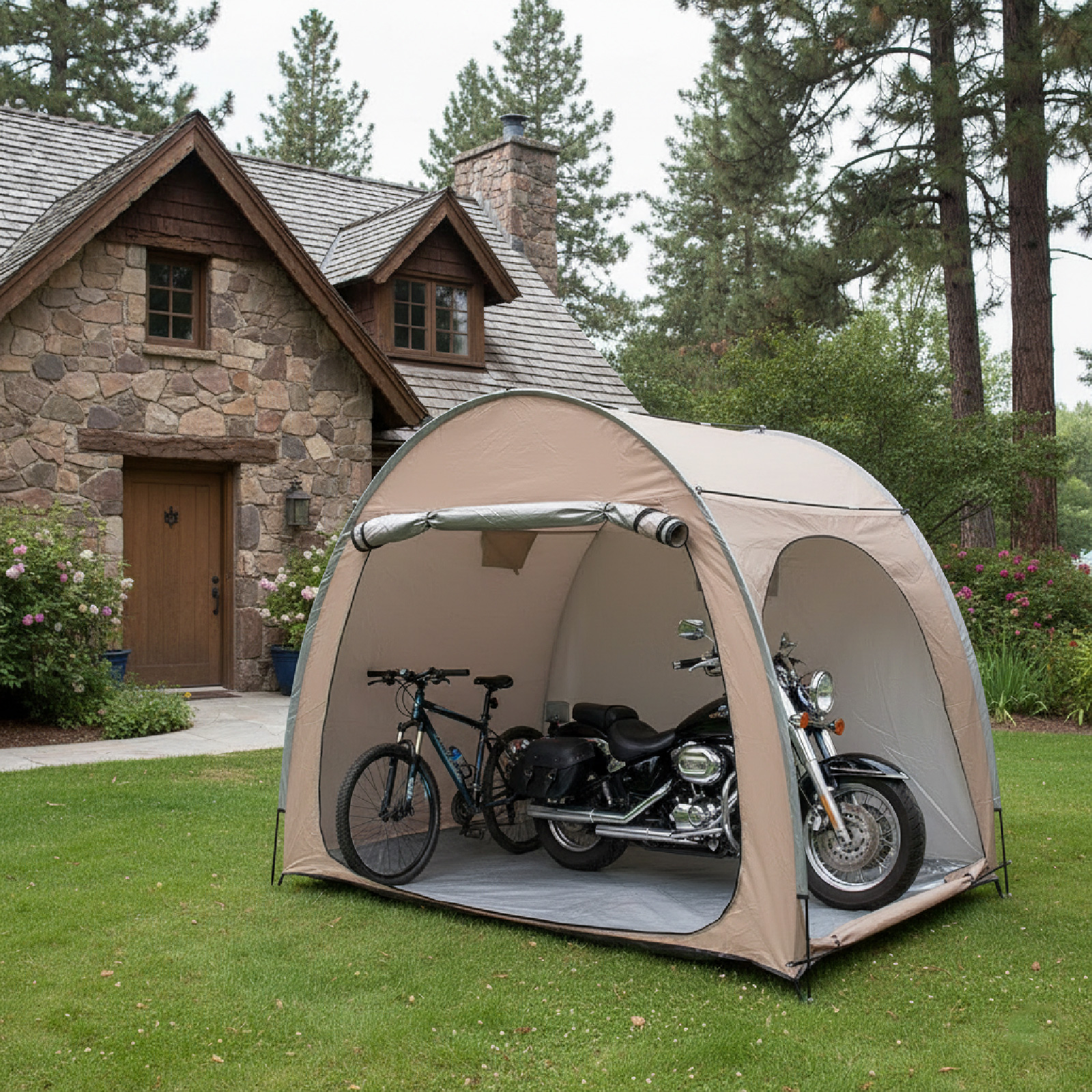 Cycling Commute Bag - Portable Outdoor Bike Shelter Storage Tent