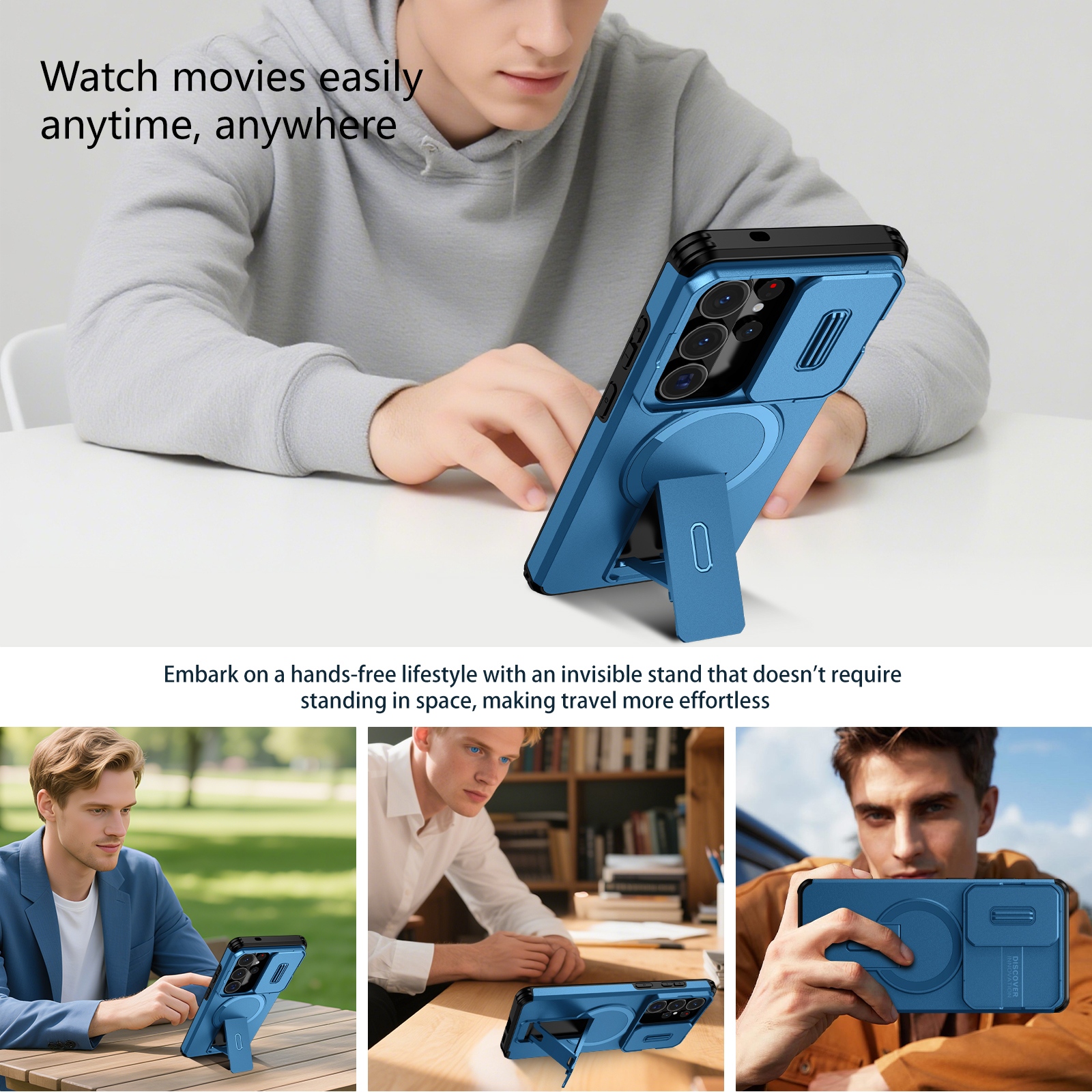 Lens Protect Camera Phone Case - огляд і ціна Kickstand Adjustable