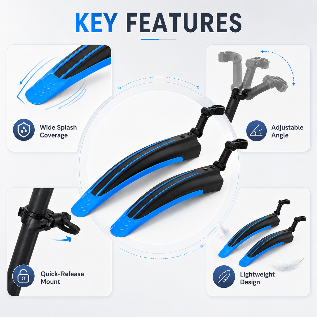 PINMOAP 2PCS Bicycle Mudguard  - огляд і ціна Cycling Commute In Rain