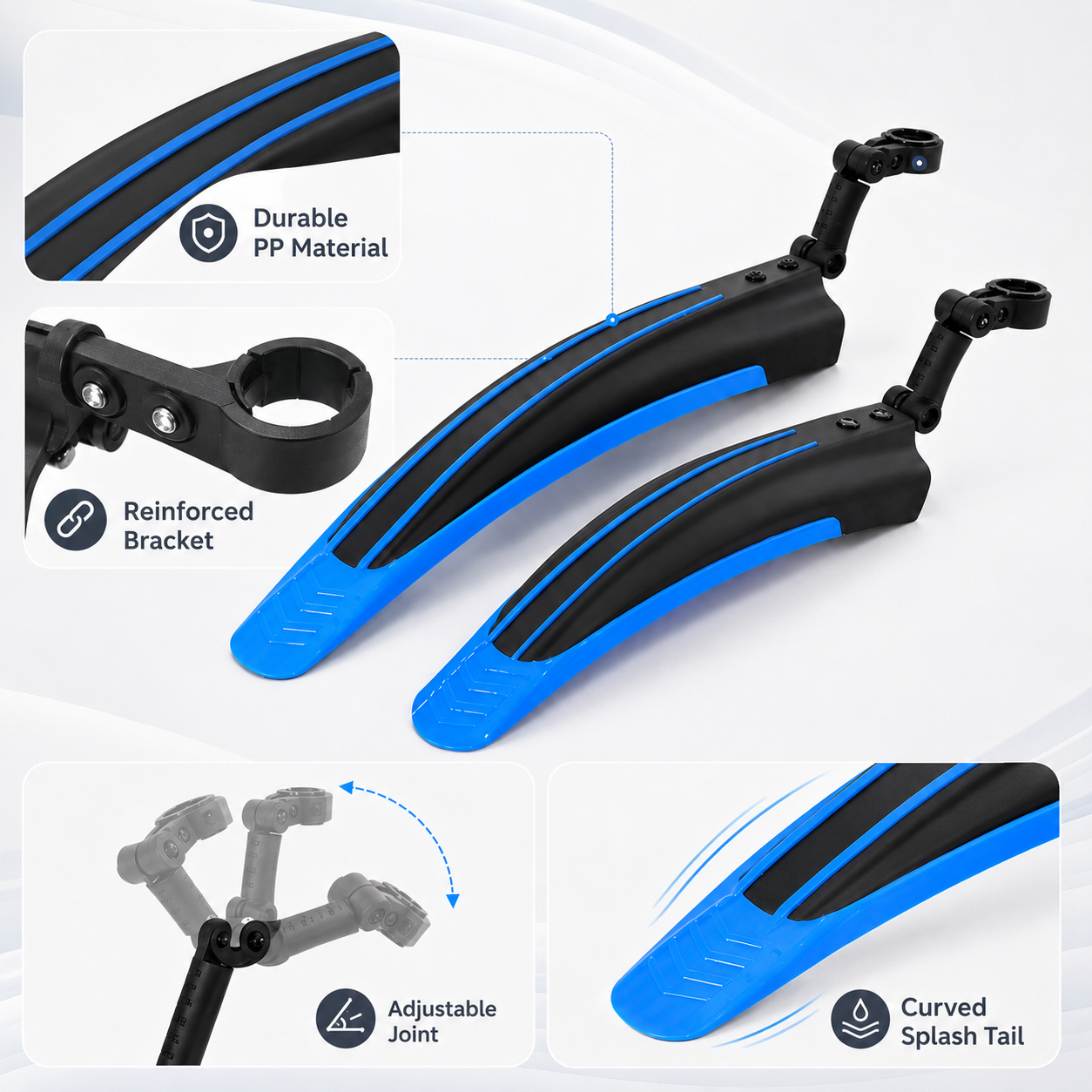 PINMOAP 2PCS Bicycle Mudguard  - огляд і ціна Cycling Commute In Rain