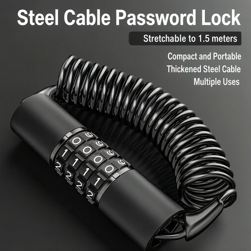 Steel Cable Helmet Lock for Bi - огляд і ціна Chain Lock Combination