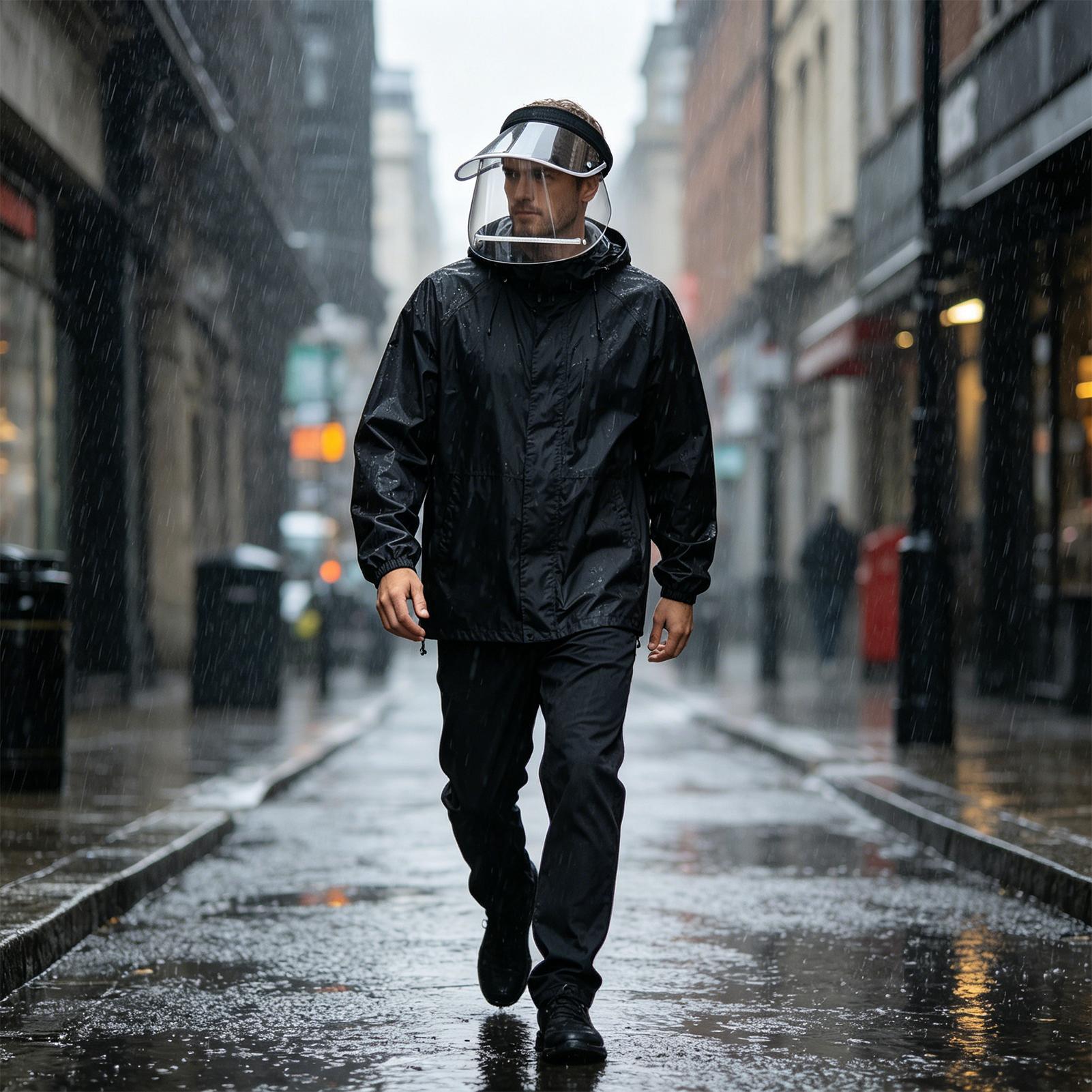 Rain Shield For Face Wide Brim - огляд і ціна Cycling Commute In Rain