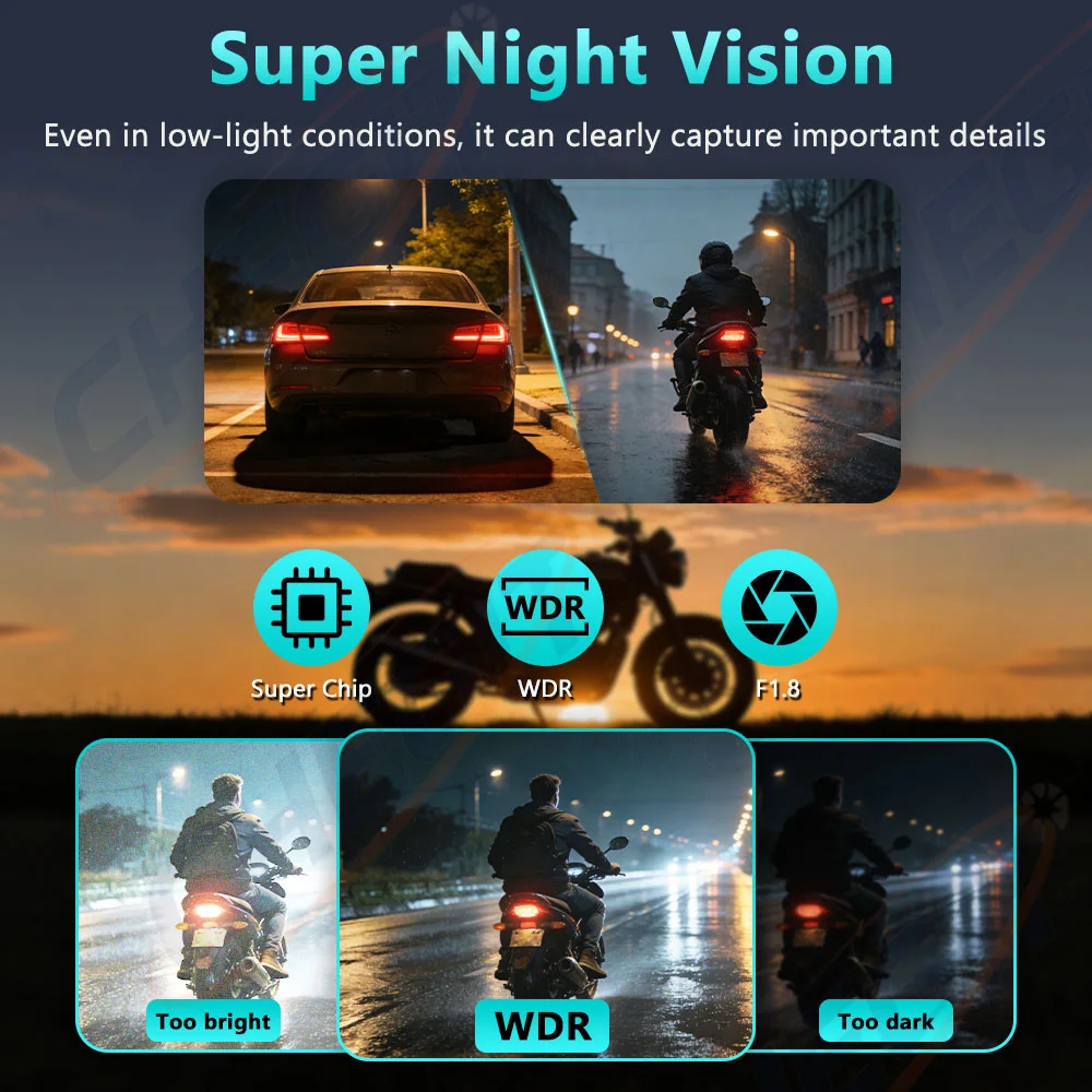 New 2K HD Motorcycle DVR WiFi  - огляд і ціна Cycling Loop