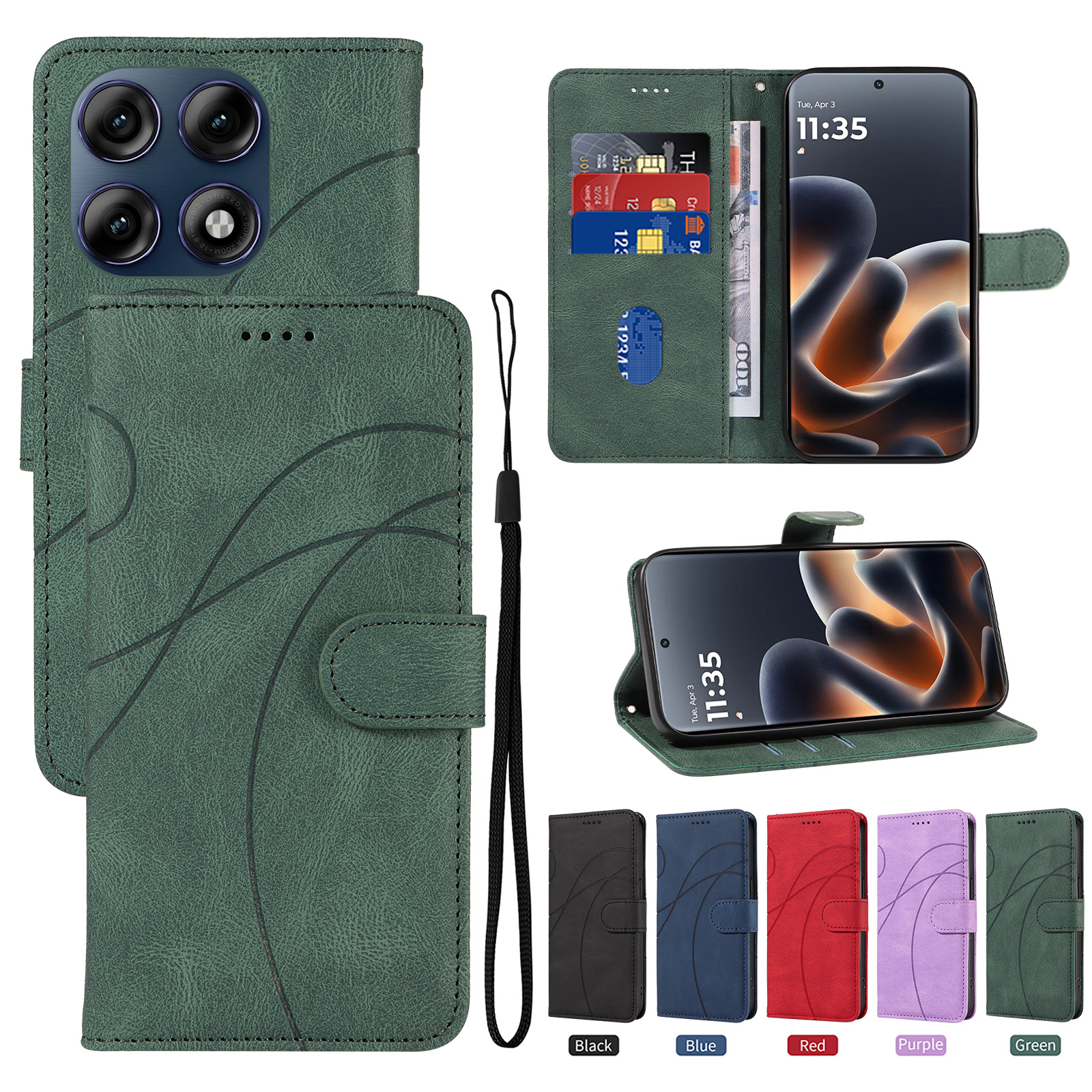 Leather Wallet Flip Case for M - огляд і ціна Kickstand Adjustable