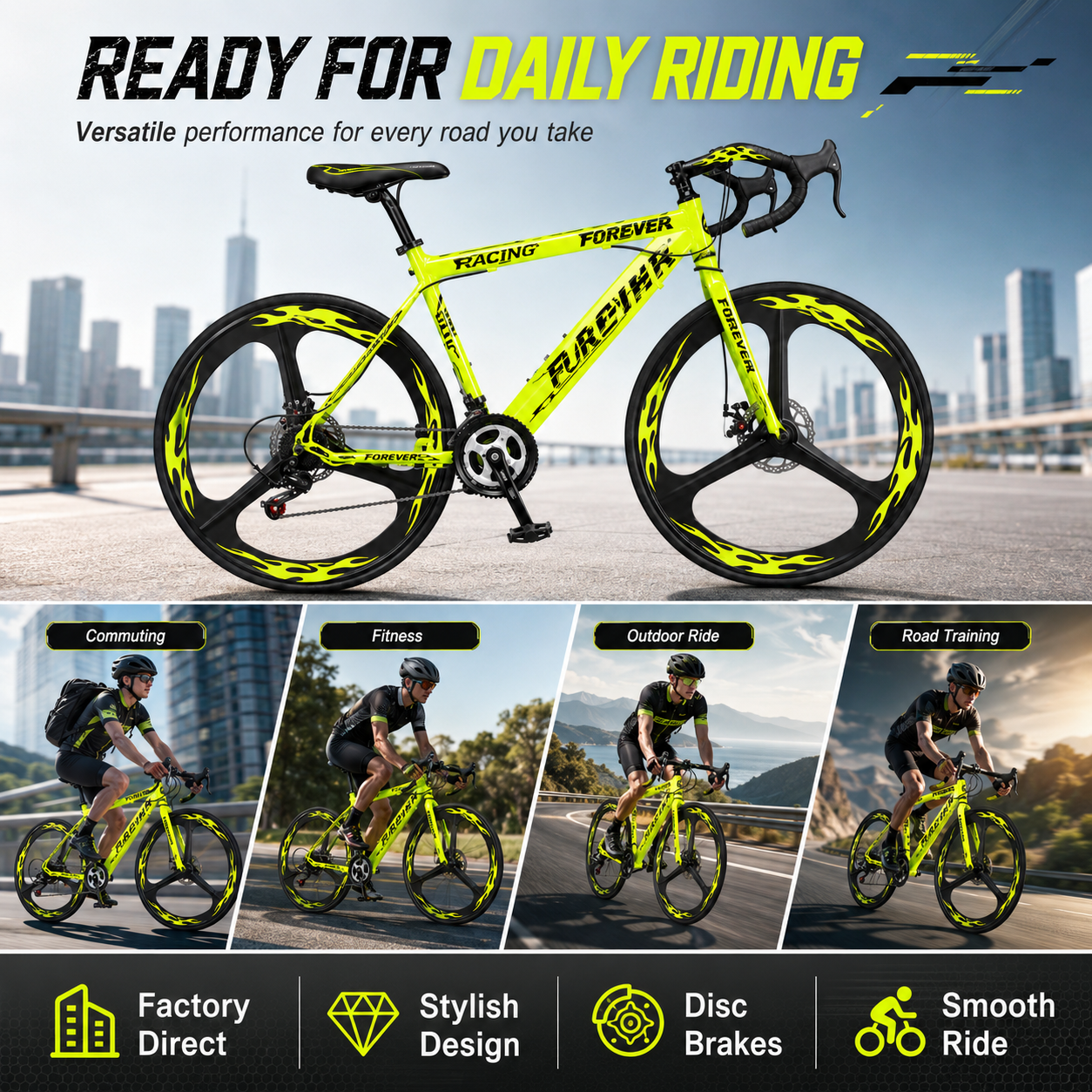 700C Road Bicycle 24 Speed Dis - огляд і ціна Cycling Commute Speed
