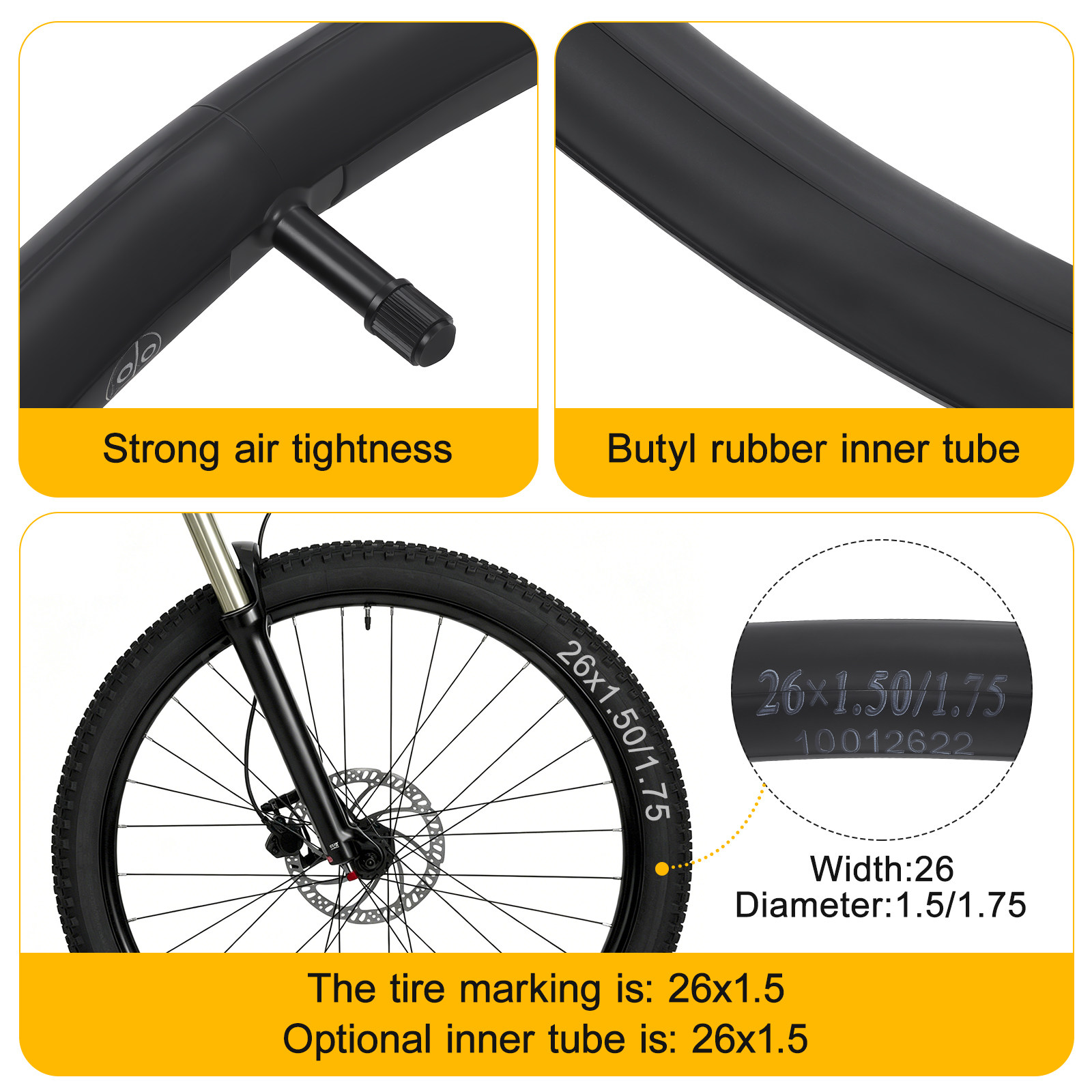 2Pcs Bike Inner Tube Butyl Rub - огляд і ціна Cycling Commute Speed