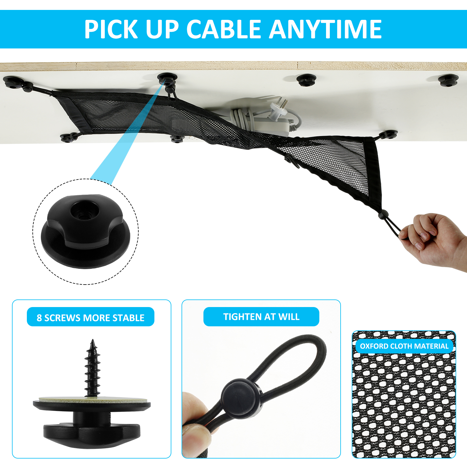 Cable Management Net Large Cap - огляд і ціна Cable Lock Flexible