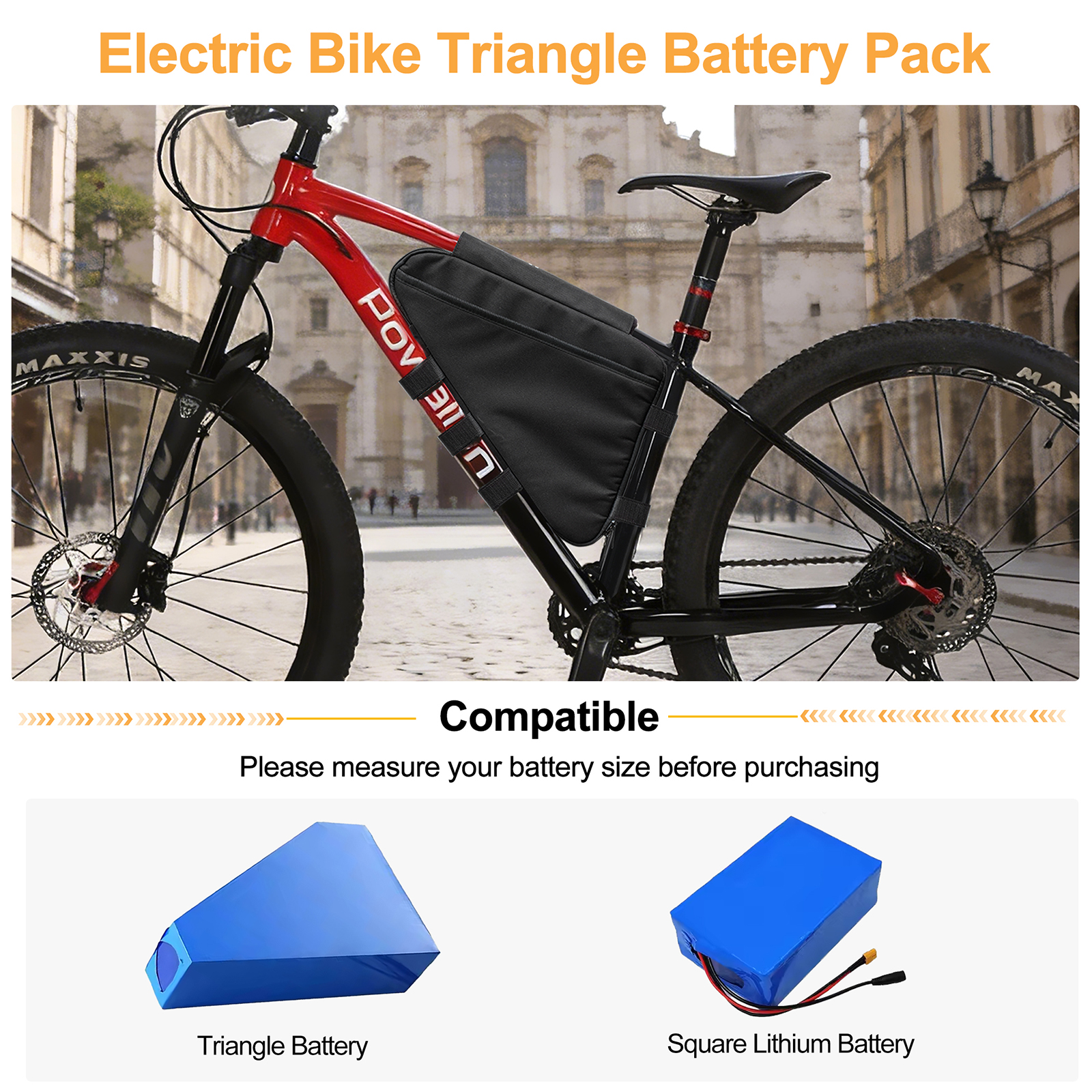 E-Bike Triangle Battery Bag Wa - огляд і ціна Cycling Commuter Backpack Waterproof