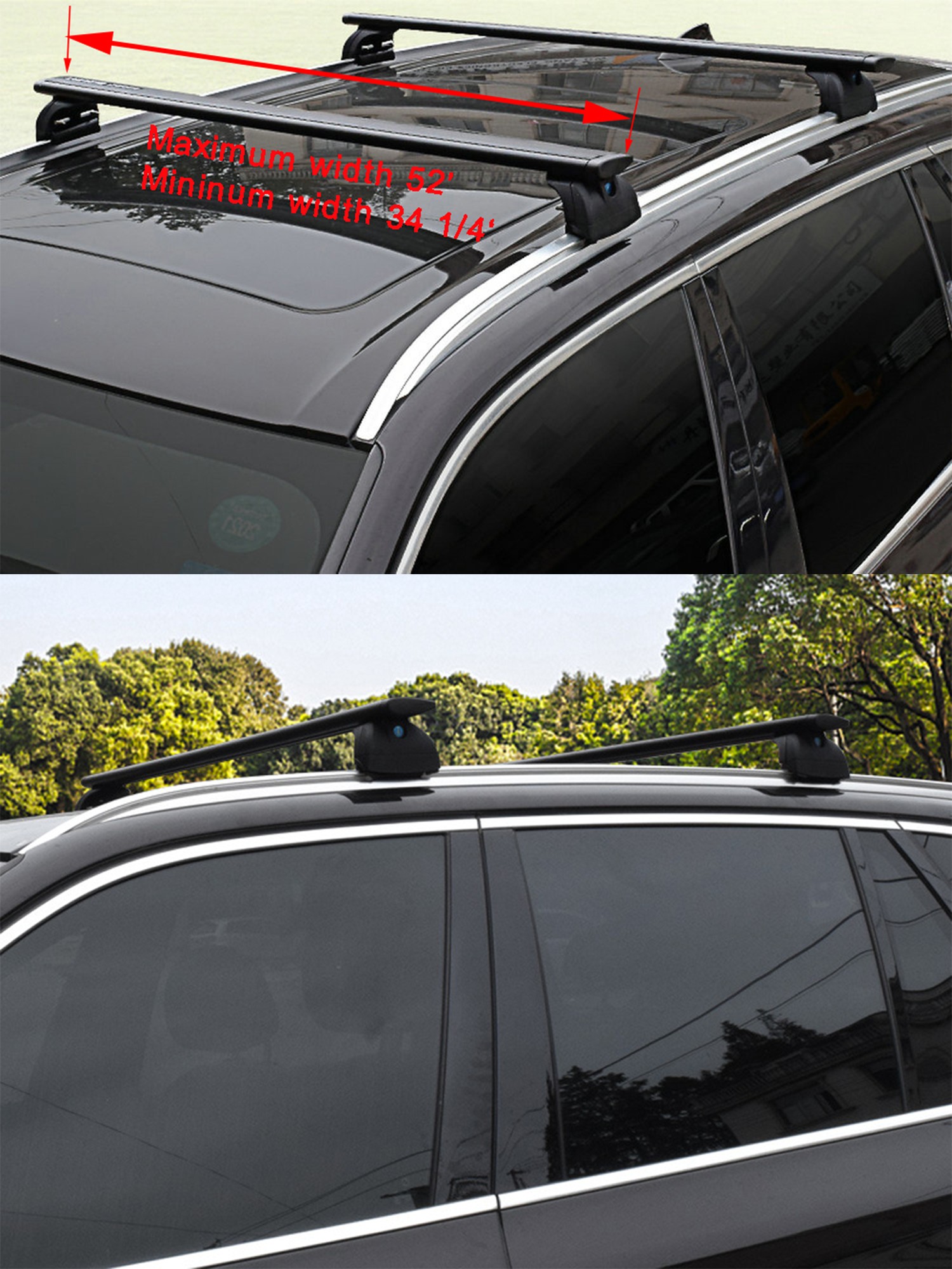 2PCS Aluminum Ajustable Crossb - огляд і ціна Cargo Rack Aluminum