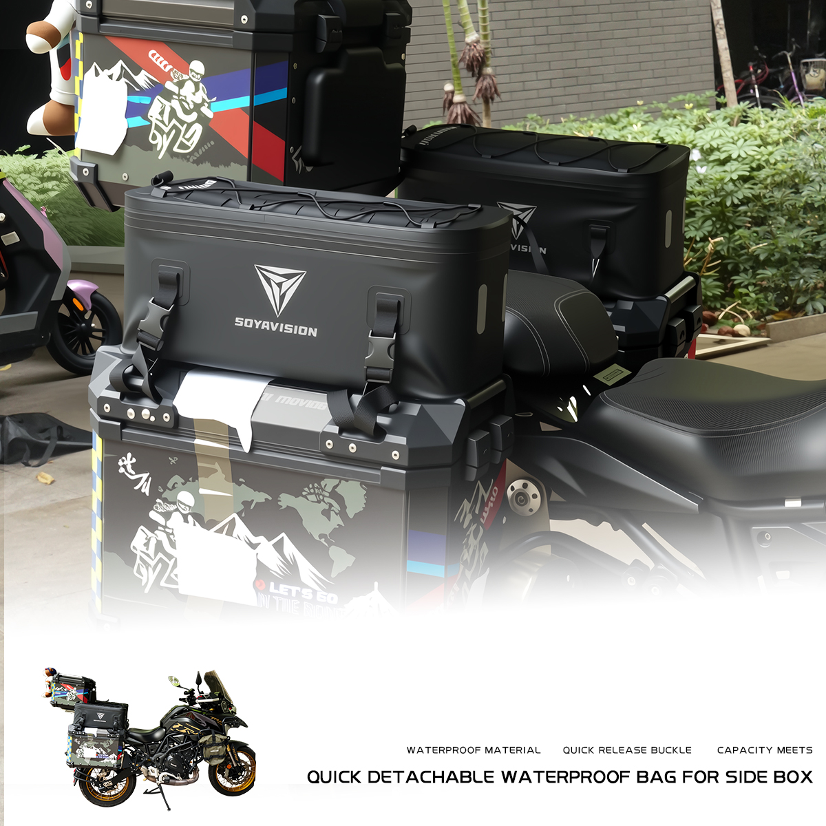 Motorcycle Case Box Bag Waterp - огляд і ціна Panniers Waterproof Rear