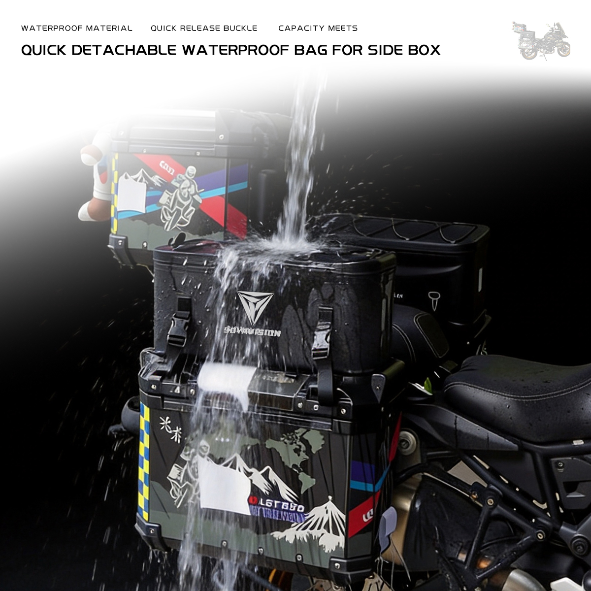 Motorcycle Case Box Bag Waterp - огляд і ціна Panniers Waterproof Rear