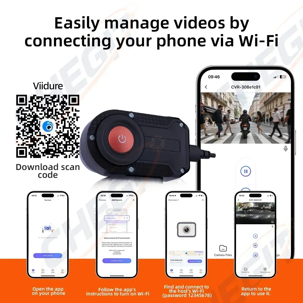 2026 2K Motorcycle DVR WiFi IP - огляд і ціна Cycling Loop