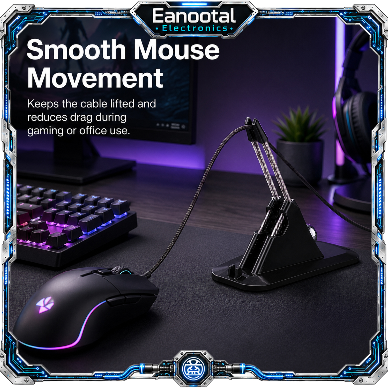 Mouse Cable Holder Computer PC - огляд і ціна Cable Lock Flexible