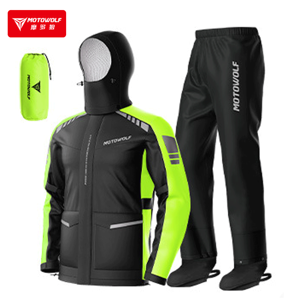 Rain Suit Motorcycle Rainwear  - огляд і ціна Cycling Commute In Rain