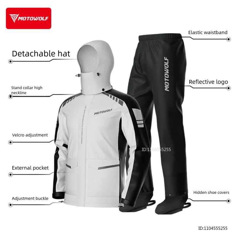 Rain Suit Motorcycle Rainwear  - огляд і ціна Cycling Commute In Rain