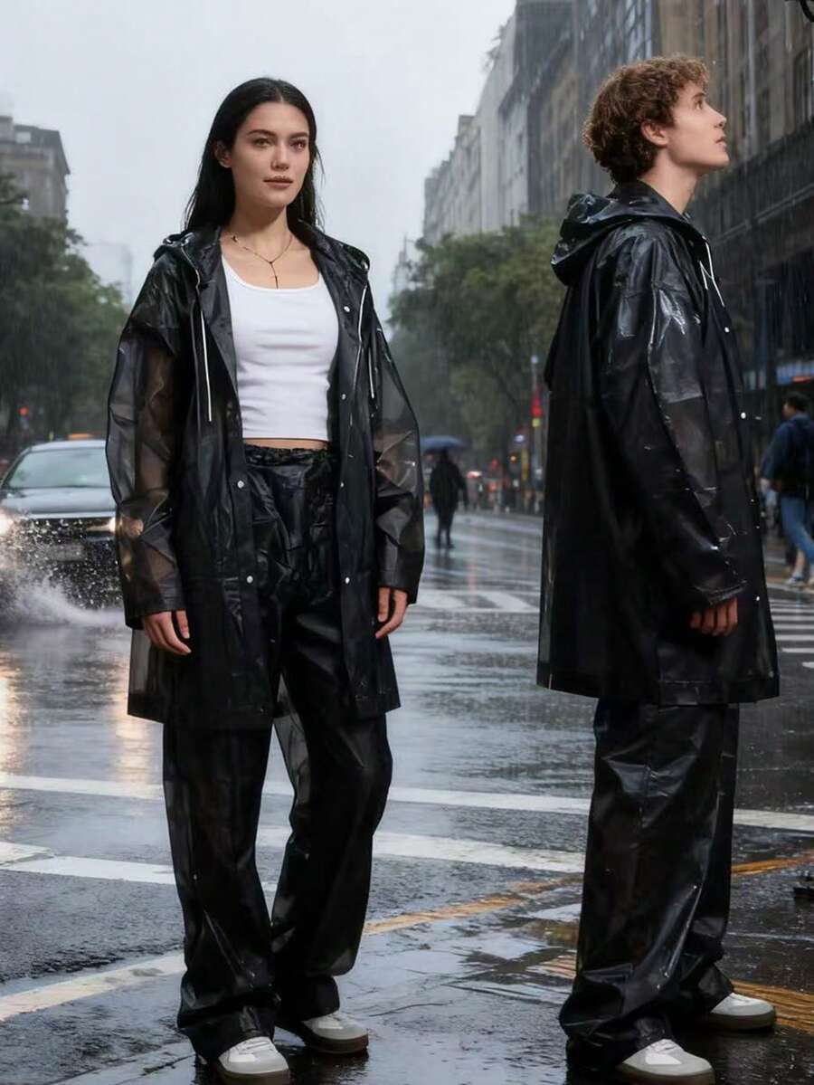 2pcs Unisex full-body rain sui - огляд і ціна Cycling Commute In Rain