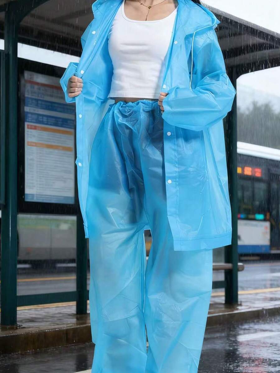 2pcs Unisex full-body rain sui - огляд і ціна Cycling Commute In Rain