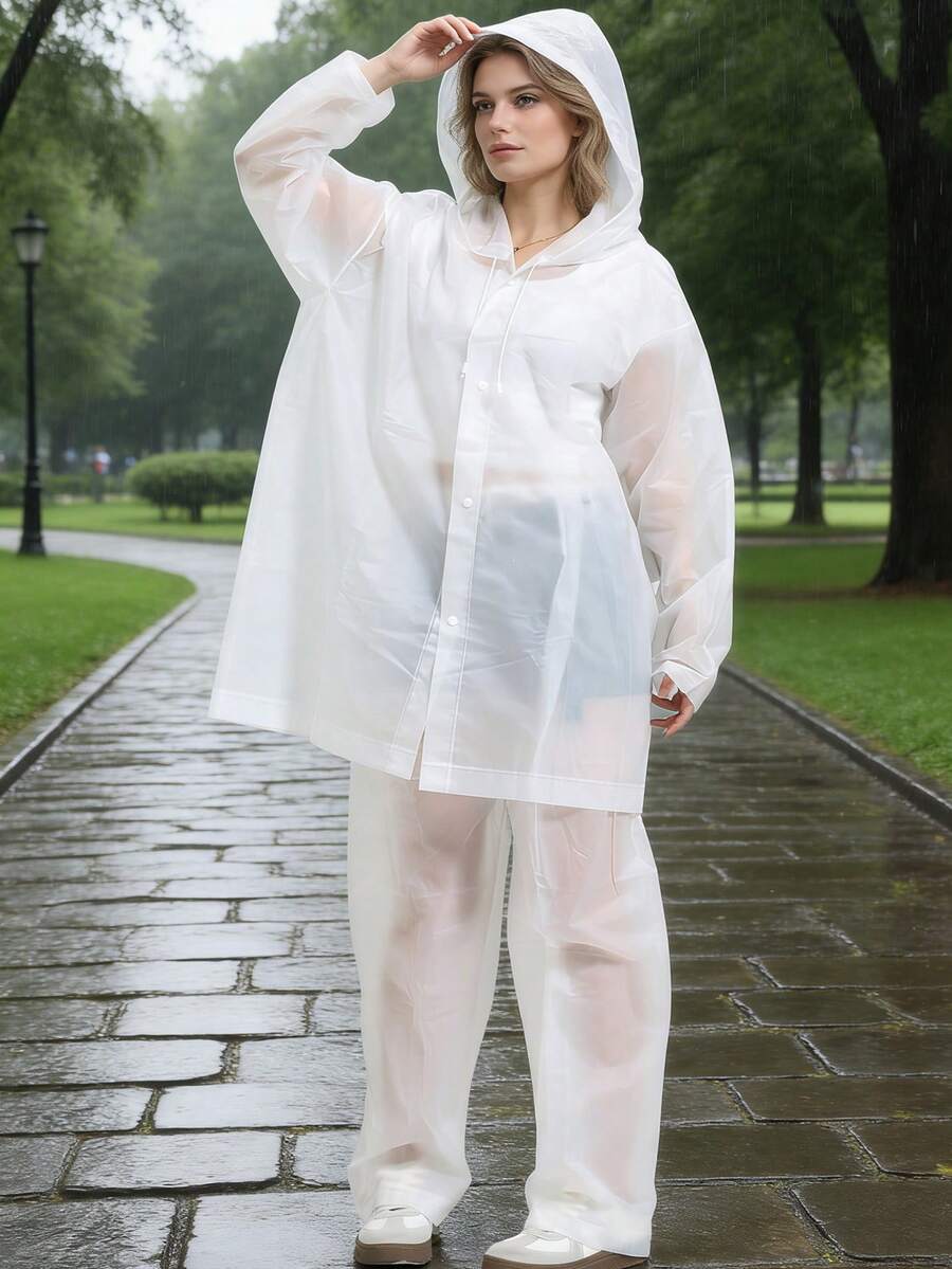 2pcs Unisex full-body rain sui - огляд і ціна Cycling Commute In Rain