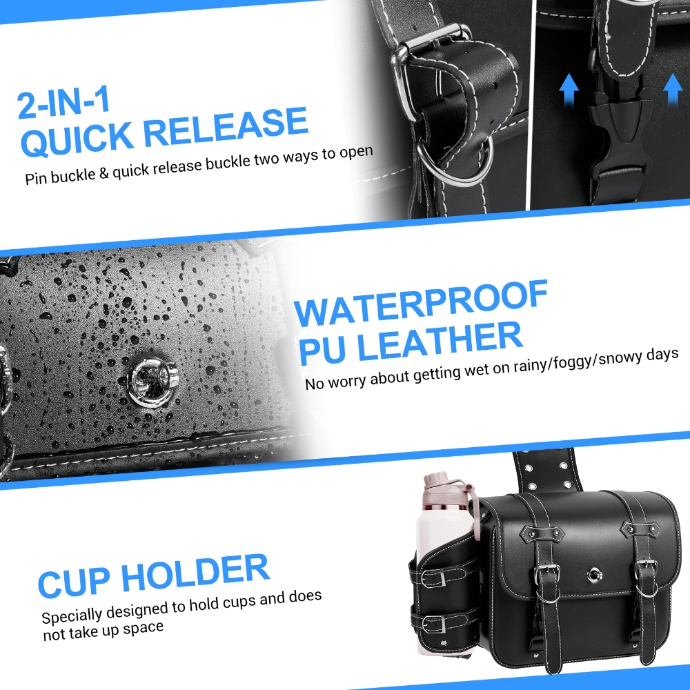 Motorcycle Saddlebags with Cup - огляд і ціна Panniers Waterproof Rear