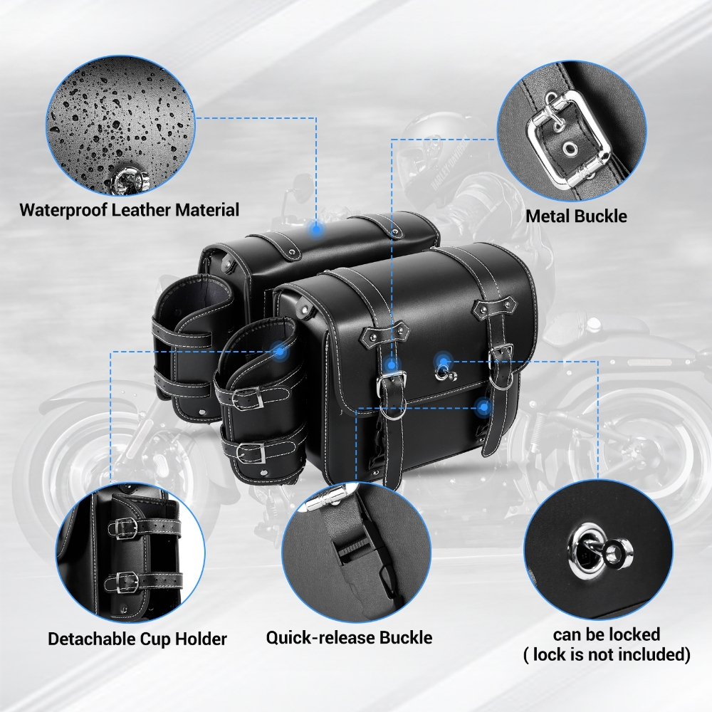 Motorcycle Saddlebags with Cup - огляд і ціна Panniers Waterproof Rear